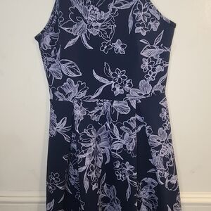 Floral Navy Blue Dress